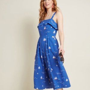 Modcloth label Pier Pursuits Cropped Jumpsuit size M NWOT